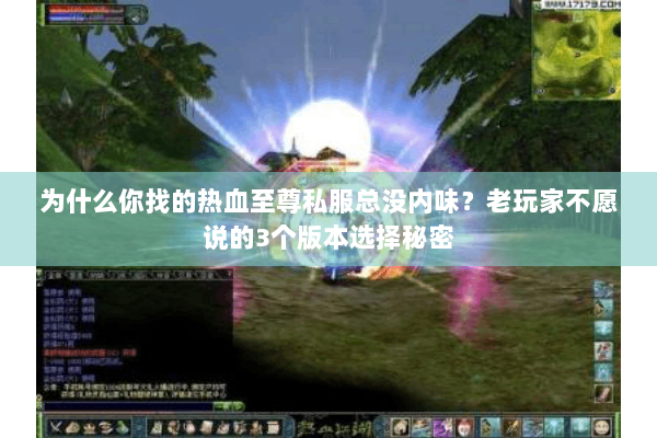 为什么你找的热血至尊私服总没内味?老玩家不愿说的3个版本选择秘密 为什么你找的热血至尊私服总没内味?老玩家不愿说的3个版本选择秘密